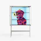 Flower - Loft Cabinet - Cezar Berje - Chalk - Reeded glass