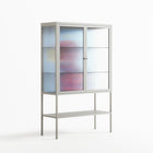 Flower - Loft Cabinet - Cezar Berje - Chalk - Reeded glass