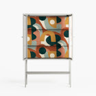 Abstract Sunrise - Loft Cabinet - Amy Suther - Chalk - Reeded glass
