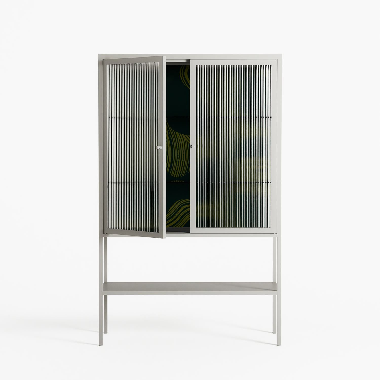 Midnight Dune - Loft Cabinet - Amy Suther - Chalk - Reeded glass