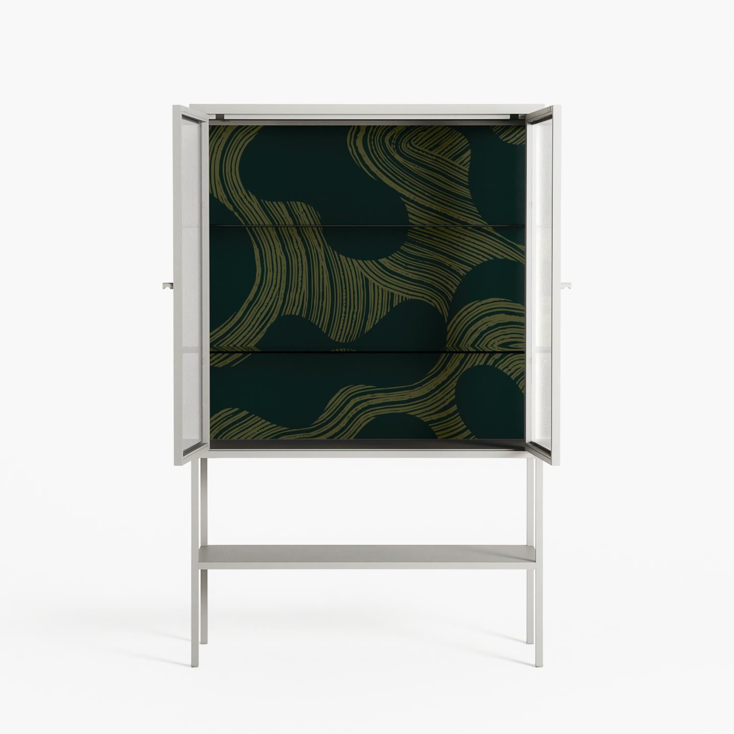 Midnight Dune - Loft Cabinet - Amy Suther - Chalk - Reeded glass