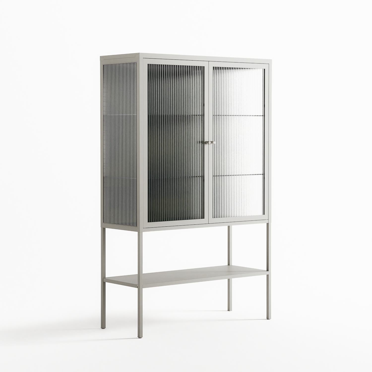 Midnight Dune - Loft Cabinet - Amy Suther - Chalk - Reeded glass