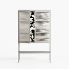 Prima Flora - Loft Cabinet - Amy Suther - Chalk - Reeded glass