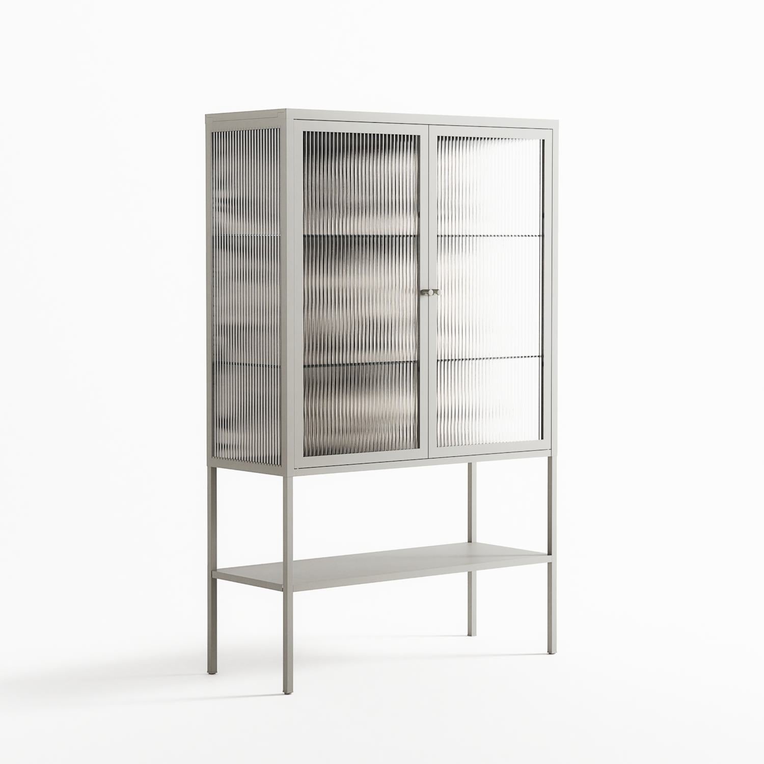Prima Flora - Loft Cabinet - Amy Suther - Chalk - Reeded glass