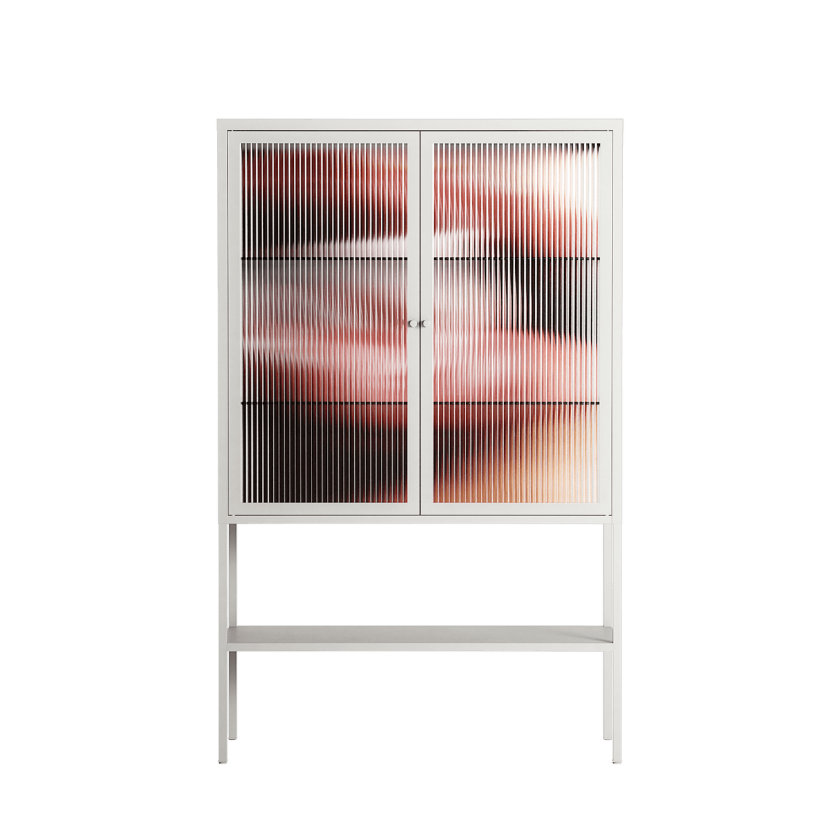 Blow - Loft Cabinet - Nadia Ryder - Chalk - Reeded glass