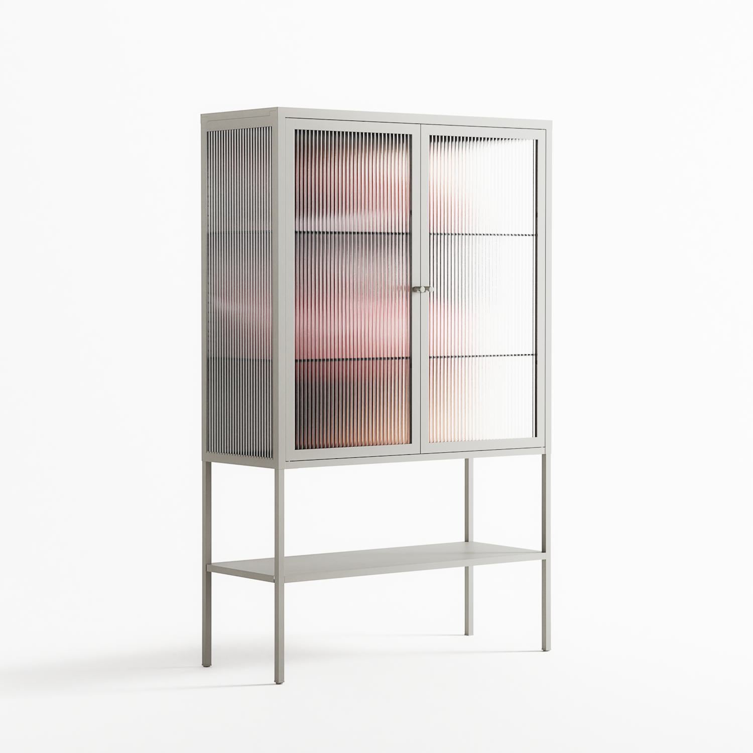 Blow - Loft Cabinet - Nadia Ryder - Chalk - Reeded glass