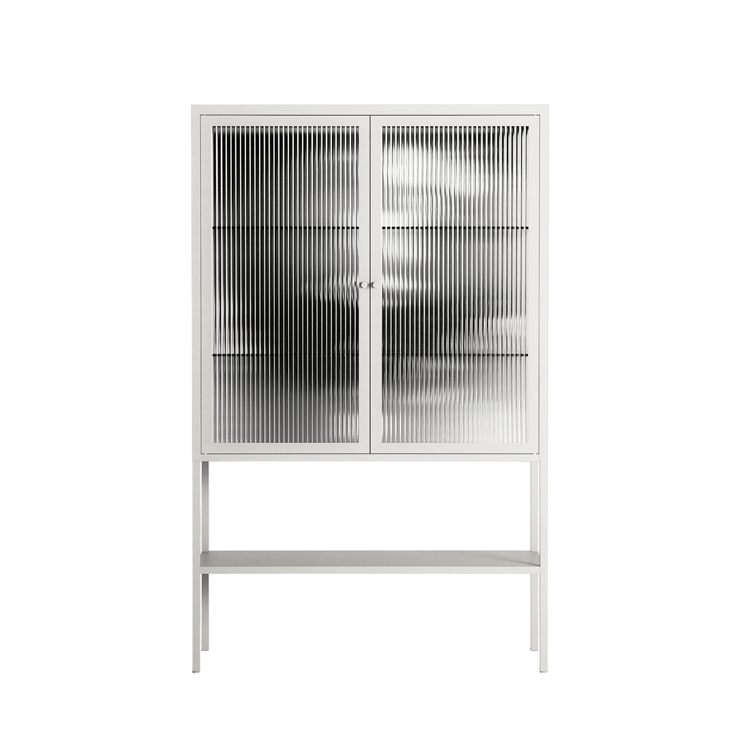 Gel - Loft Cabinet - Nadia Ryder - Chalk - Reeded glass