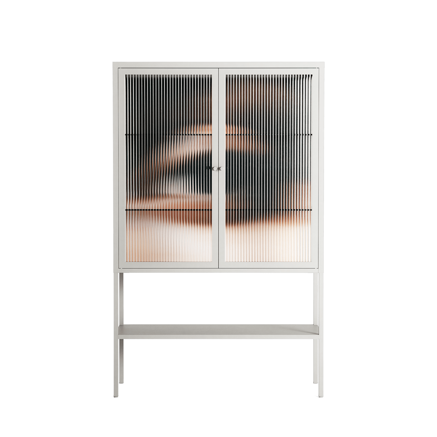 Gem - Loft Cabinet - Nadia Ryder - Chalk - Reeded glass