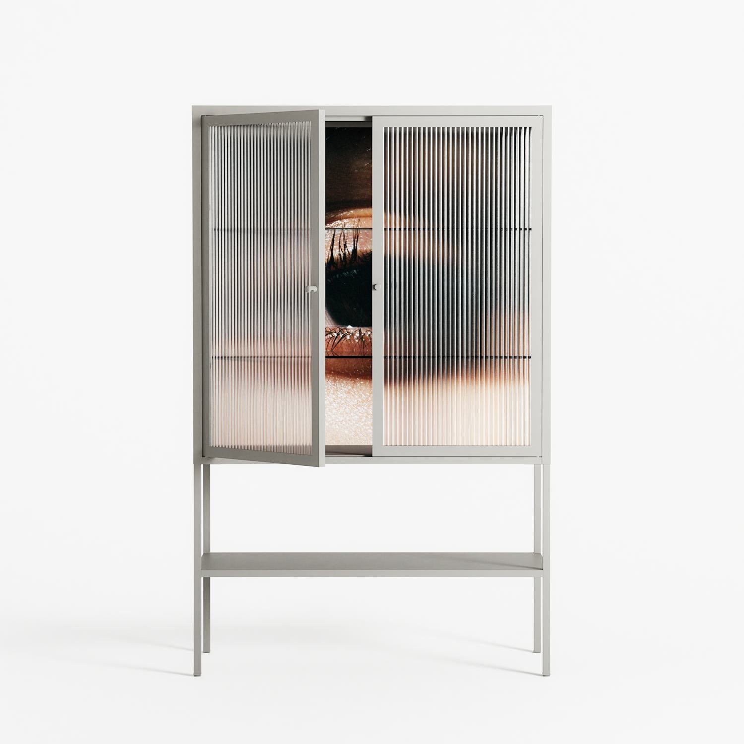 Gem - Loft Cabinet - Nadia Ryder - Chalk - Reeded glass