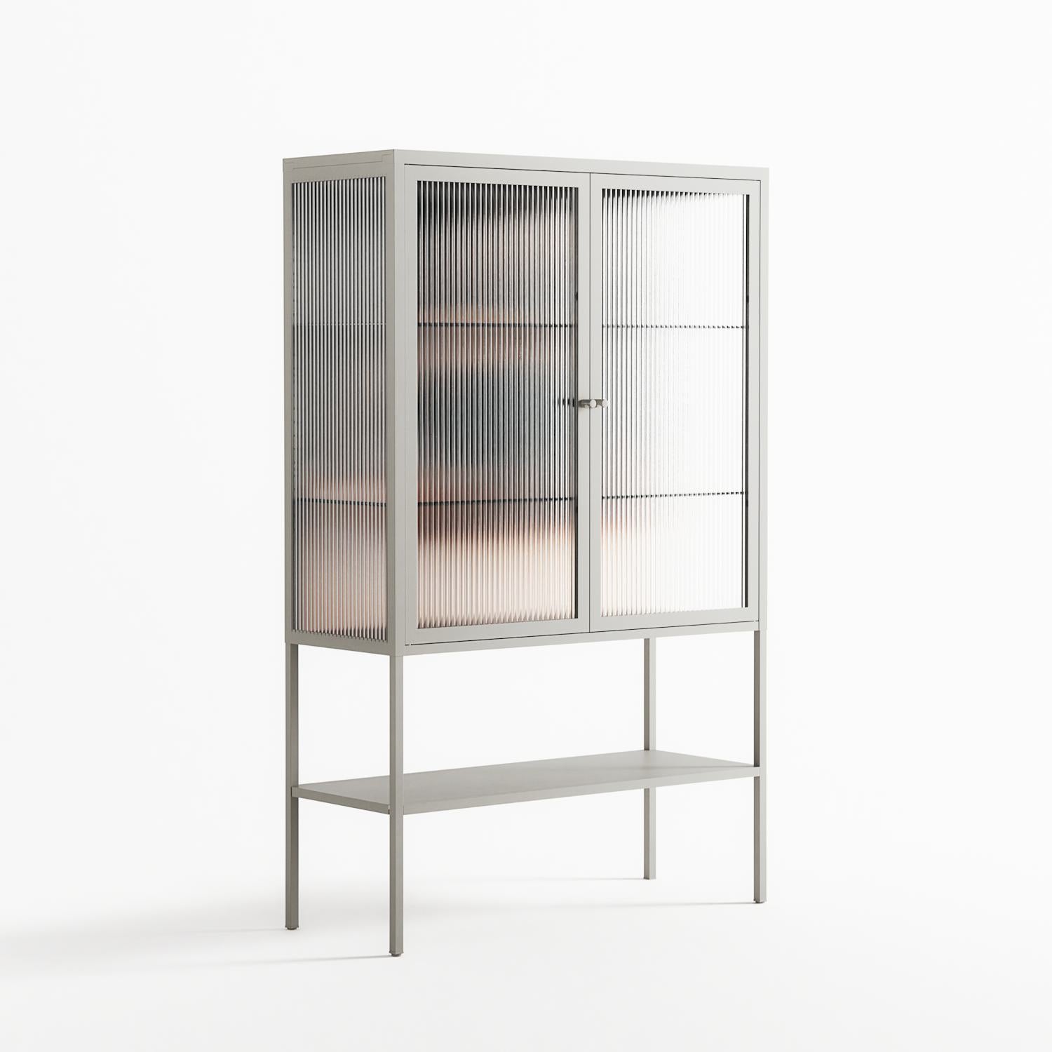 Gem - Loft Cabinet - Nadia Ryder - Chalk - Reeded glass
