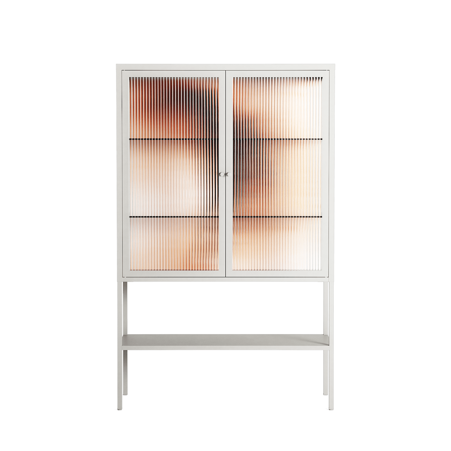 Glow - Loft Cabinet - Nadia Ryder - Chalk - Reeded glass