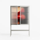 Red 4 - Loft Cabinet - Nadia Ryder - Chalk - Reeded glass