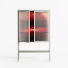 Red - Loft Cabinet - Nadia Ryder - Chalk - Reeded glass