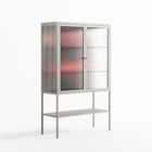 Red - Loft Cabinet - Nadia Ryder - Chalk - Reeded glass