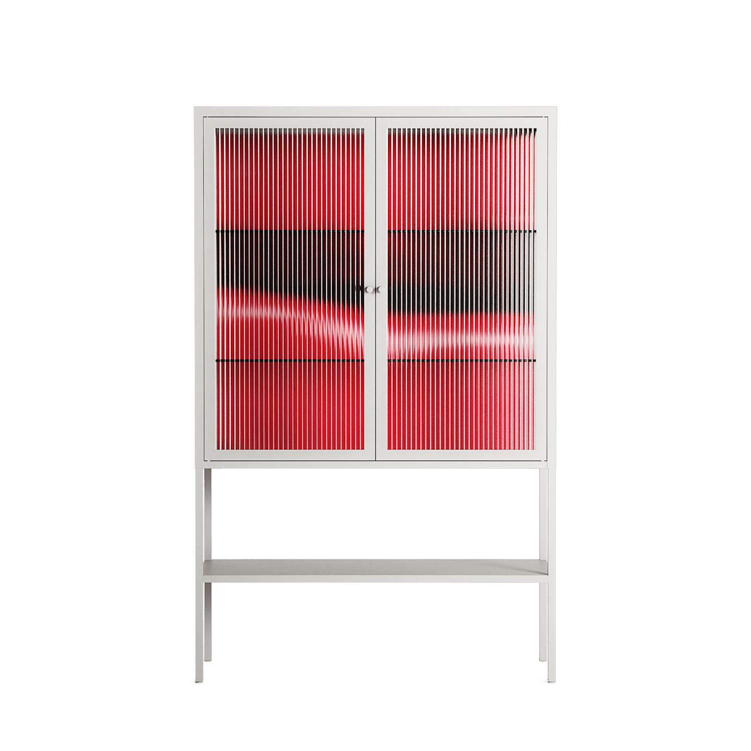 Squish - Loft Cabinet - Nadia Ryder - Chalk - Reeded glass