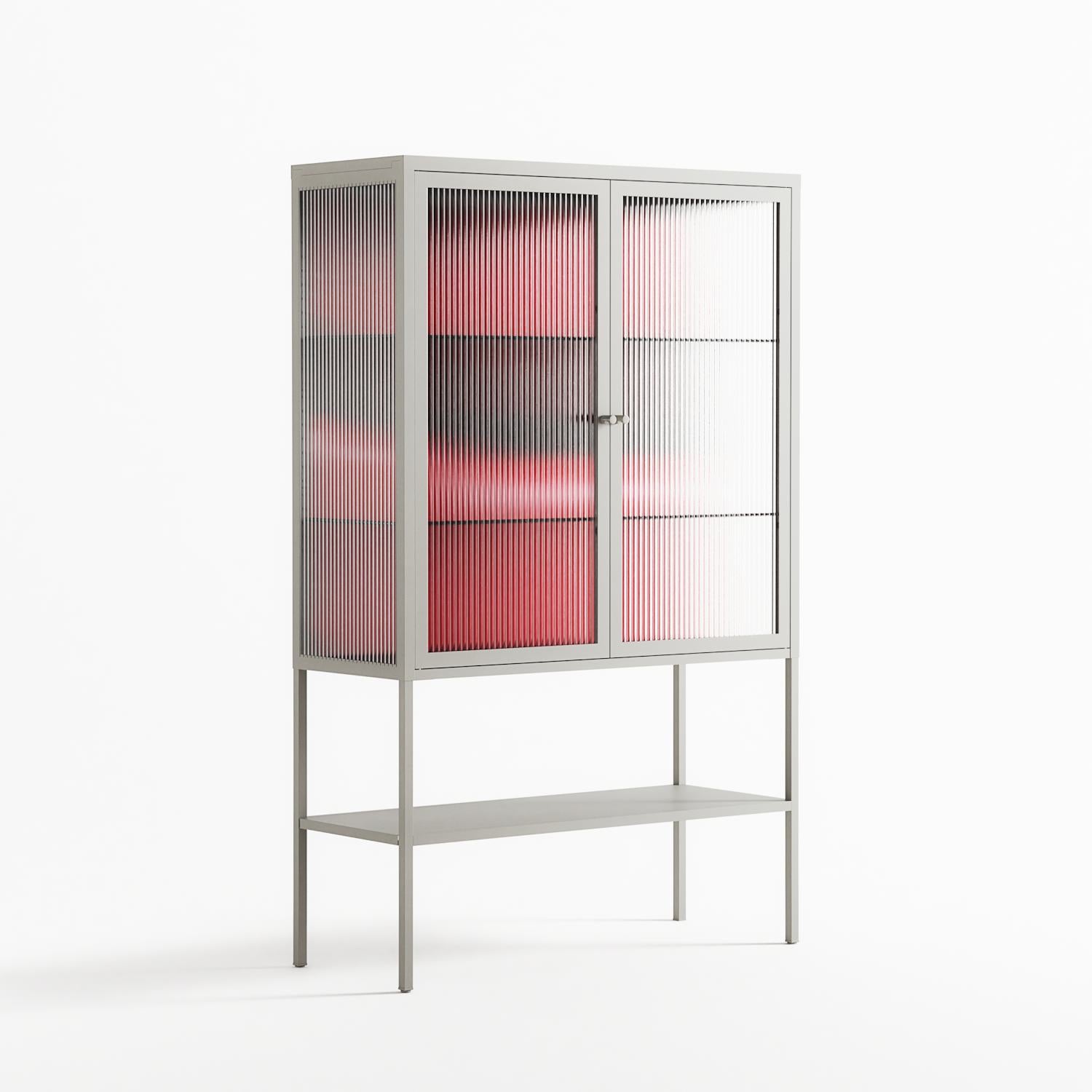 Squish - Loft Cabinet - Nadia Ryder - Chalk - Reeded glass
