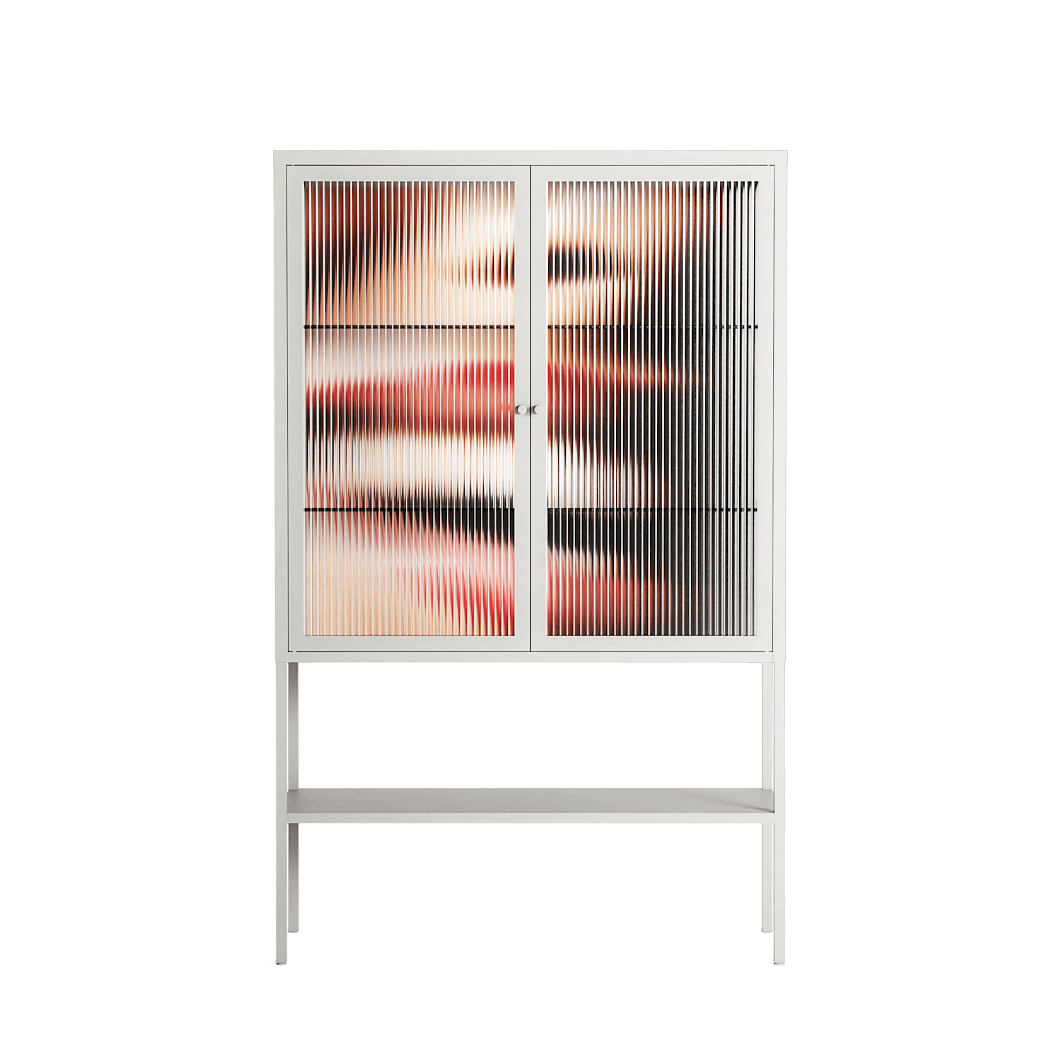 Teeth - Loft Cabinet - Nadia Ryder - Chalk - Reeded glass
