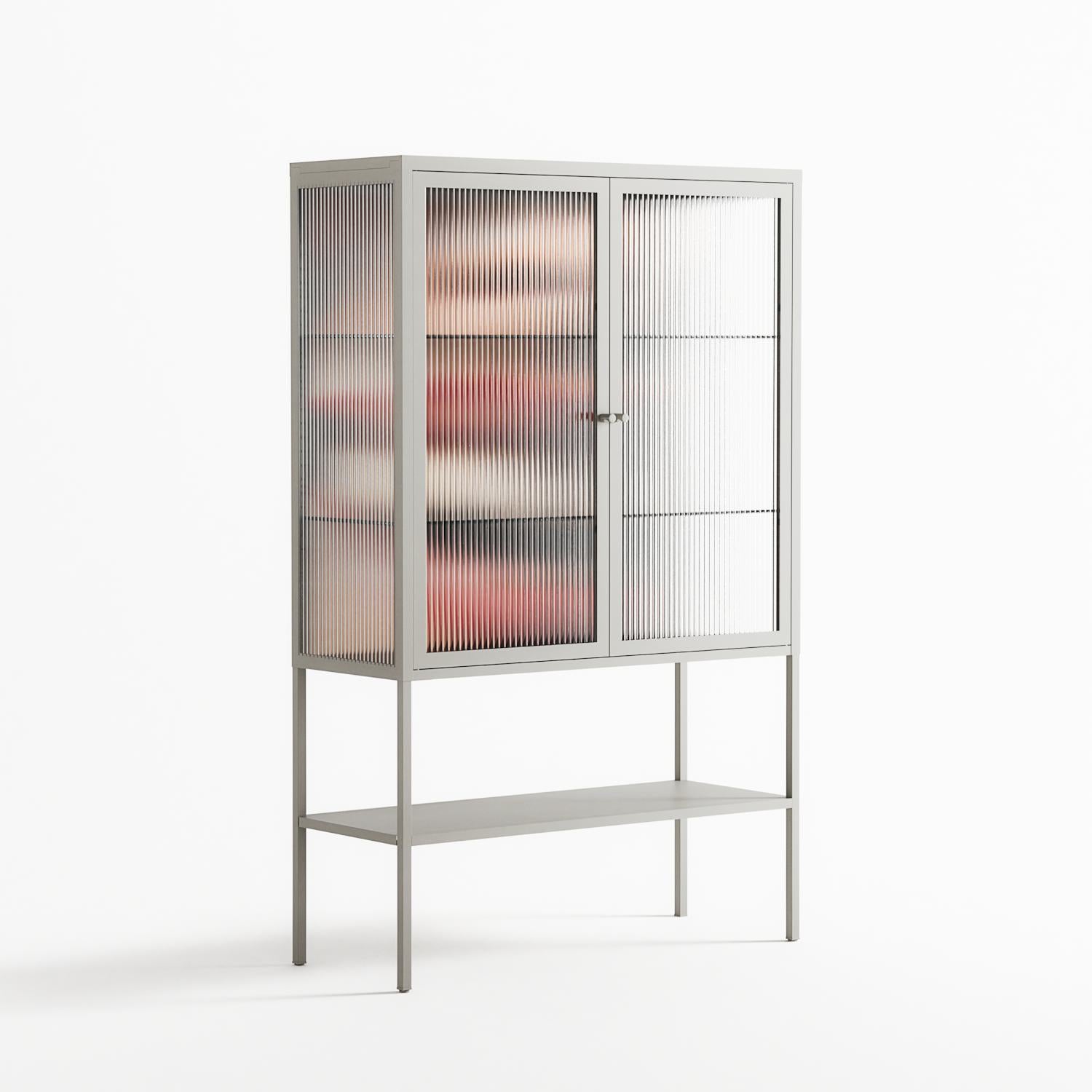 Teeth - Loft Cabinet - Nadia Ryder - Chalk - Reeded glass