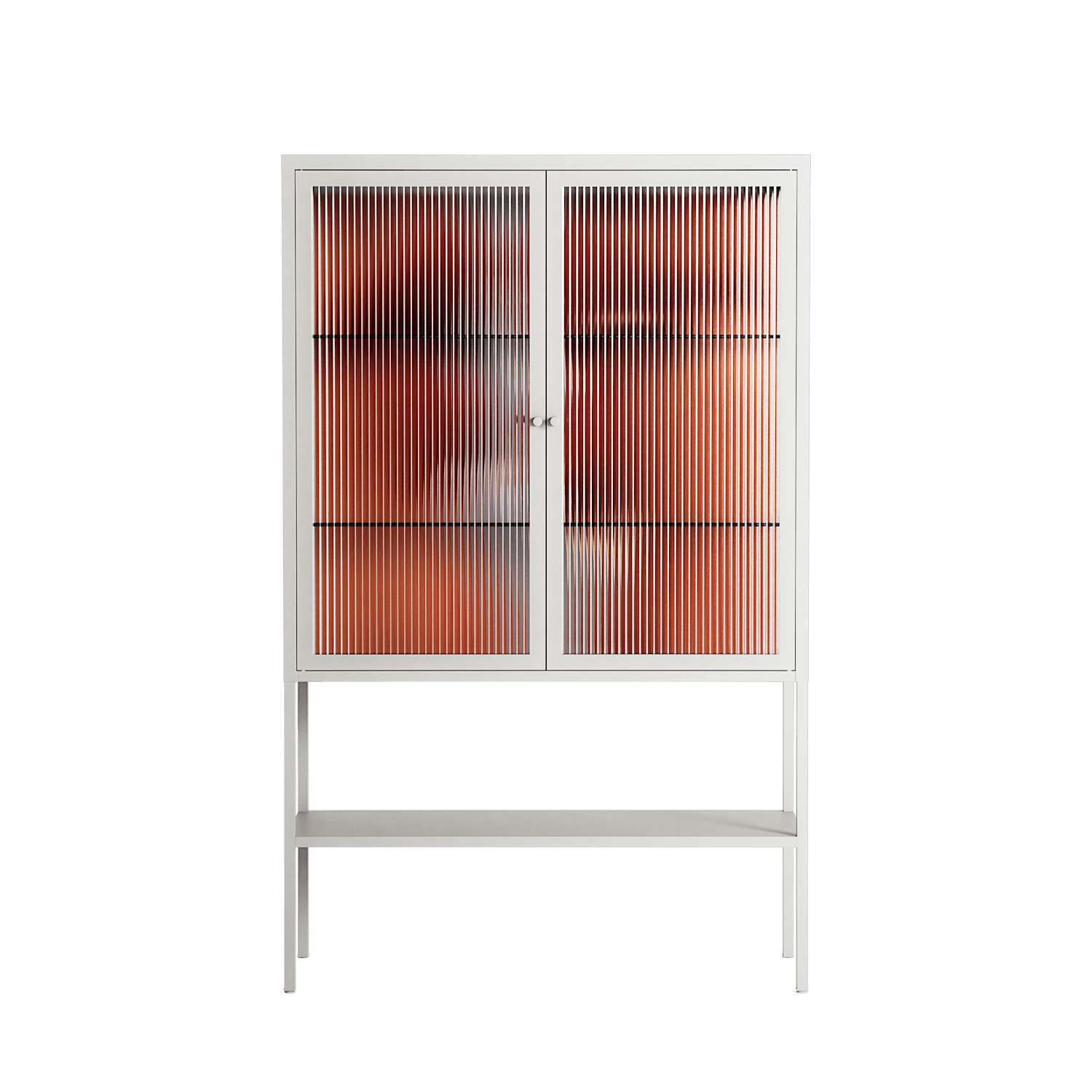The Art Of Kissing 2 - Loft Cabinet - Nadia Ryder - Chalk - Reeded glass