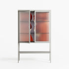 The Art Of Kissing 2 - Loft Cabinet - Nadia Ryder - Chalk - Reeded glass