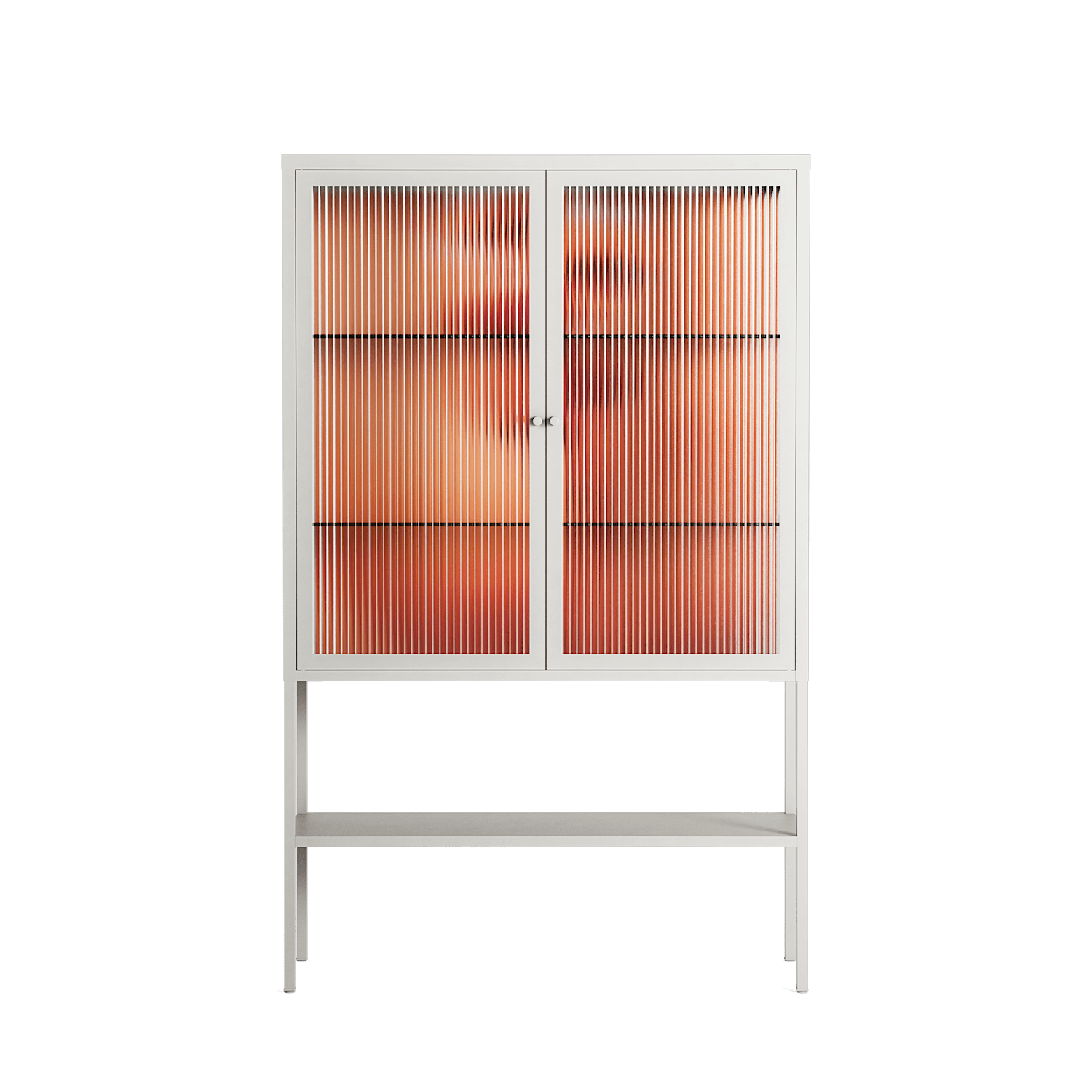The Art Of Kissing - Loft Cabinet - Nadia Ryder - Chalk - Reeded glass