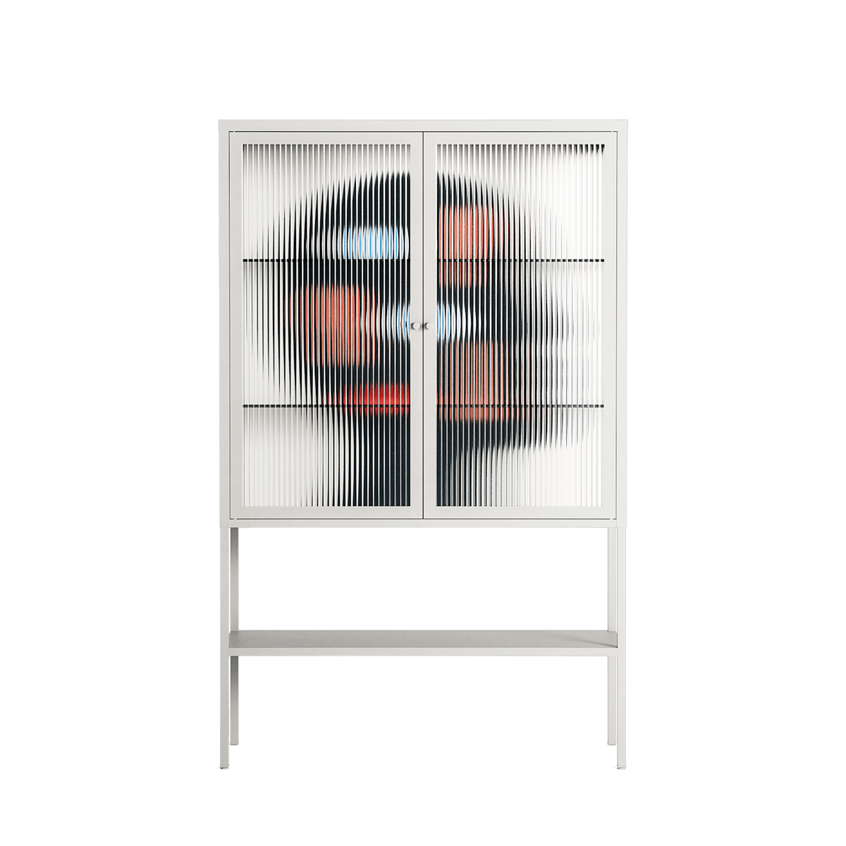 Désordre_Intérieur - Loft Cabinet - David Vanadia - Chalk - Reeded glass