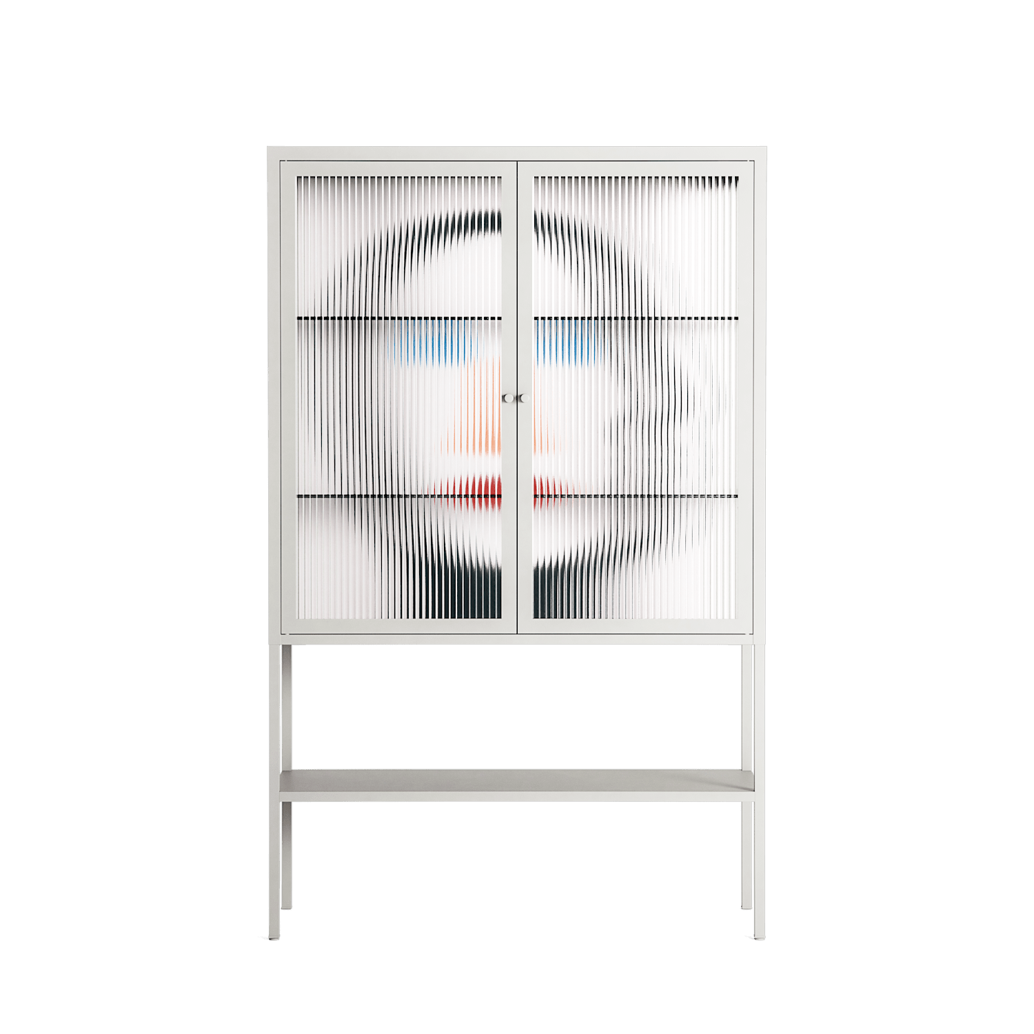 En_Suspend - Loft Cabinet - David Vanadia - Chalk - Reeded glass
