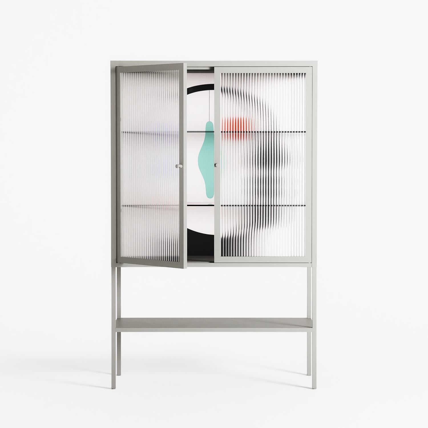 Équilibre_Intérieur - Loft Cabinet - David Vanadia - Chalk - Reeded glass