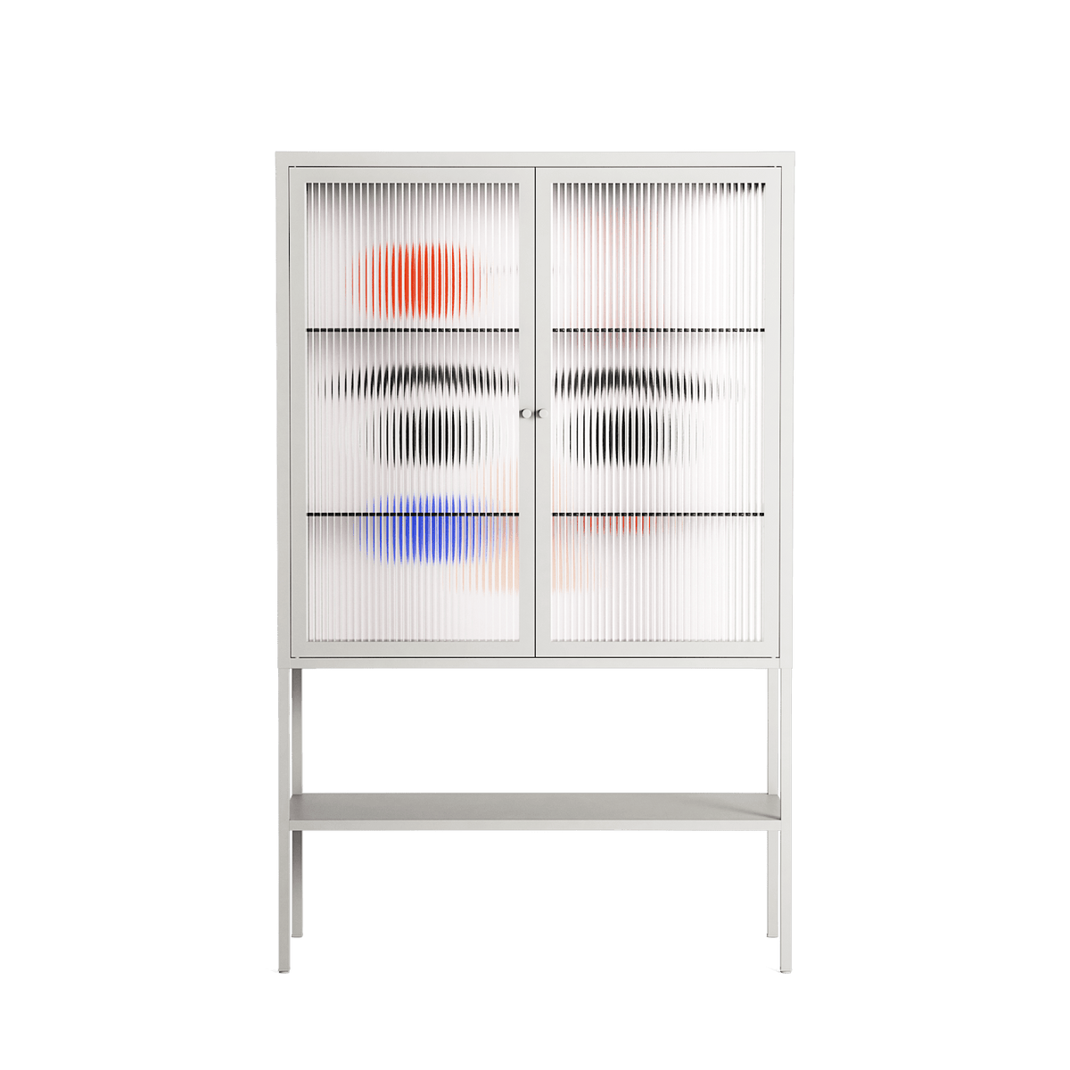 Équilibré - Loft Cabinet - David Vanadia - Chalk - Reeded glass
