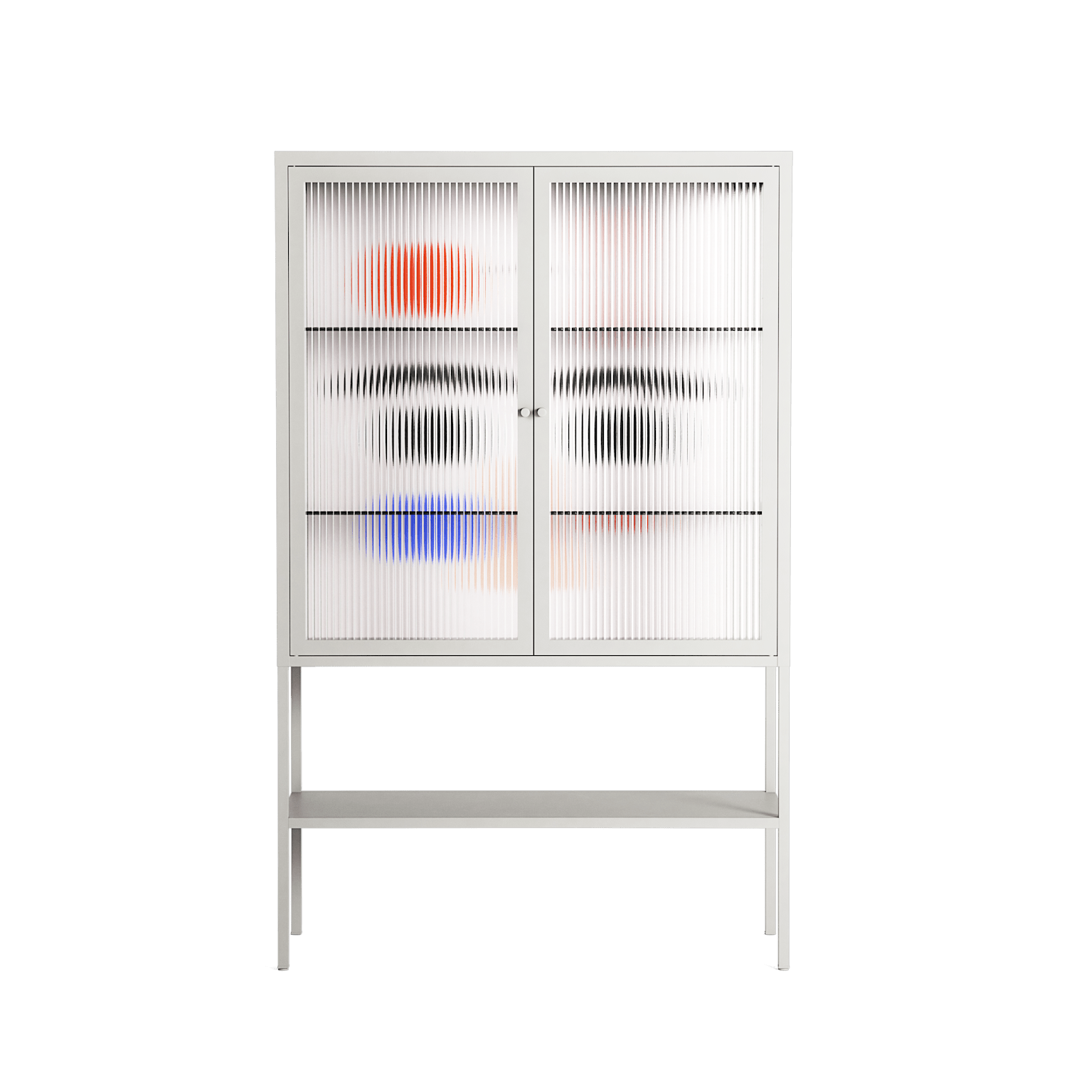 Équilibré - Loft Cabinet - David Vanadia - Chalk - Reeded glass