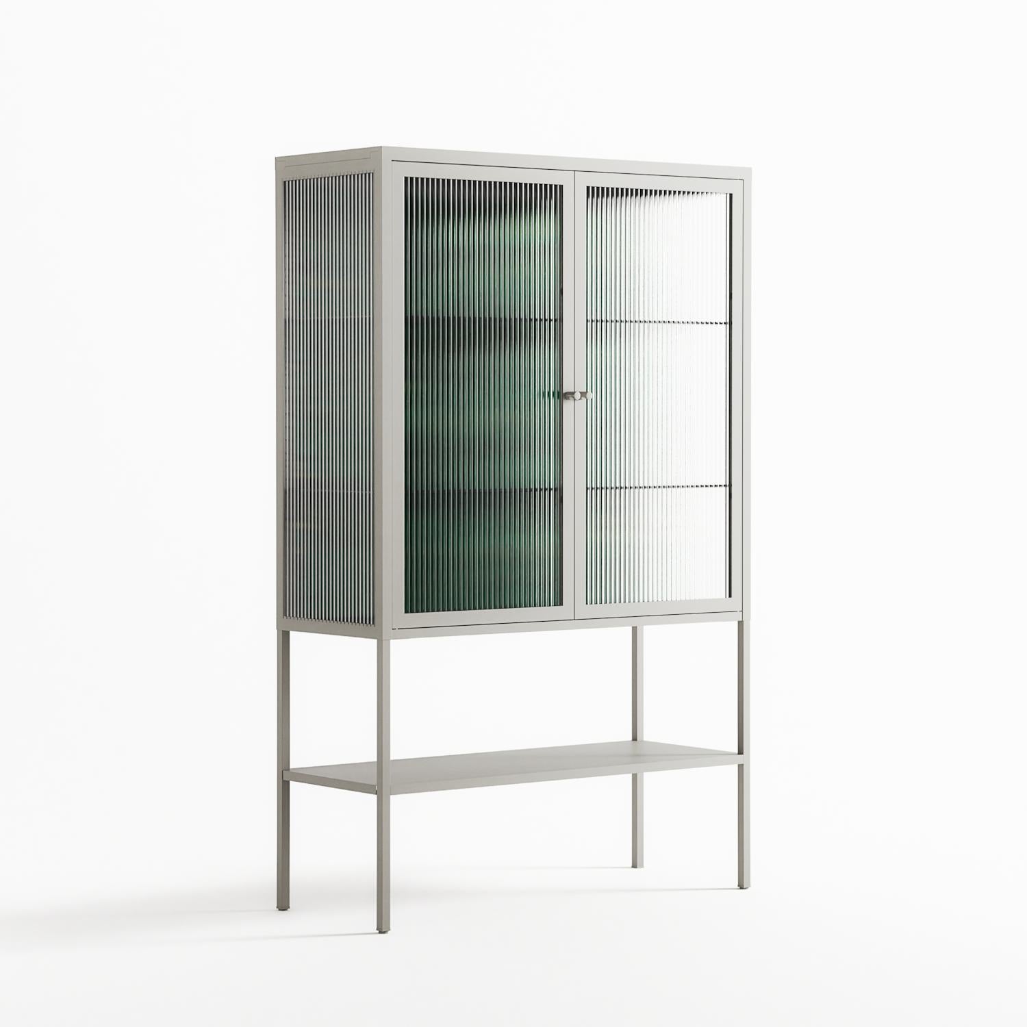 Thankful - Loft Cabinet - Craig Watkins - Chalk - Reeded glass
