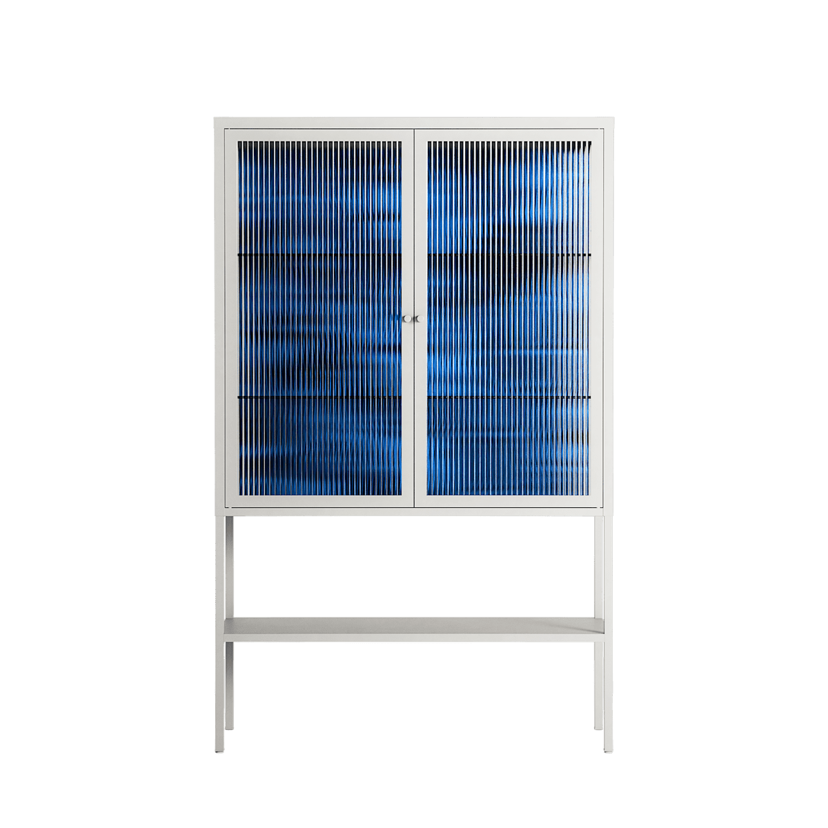 The Blue Line - Loft Cabinet - Craig Watkins - Chalk - Reeded glass