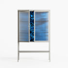 The Blue Line - Loft Cabinet - Craig Watkins - Chalk - Reeded glass