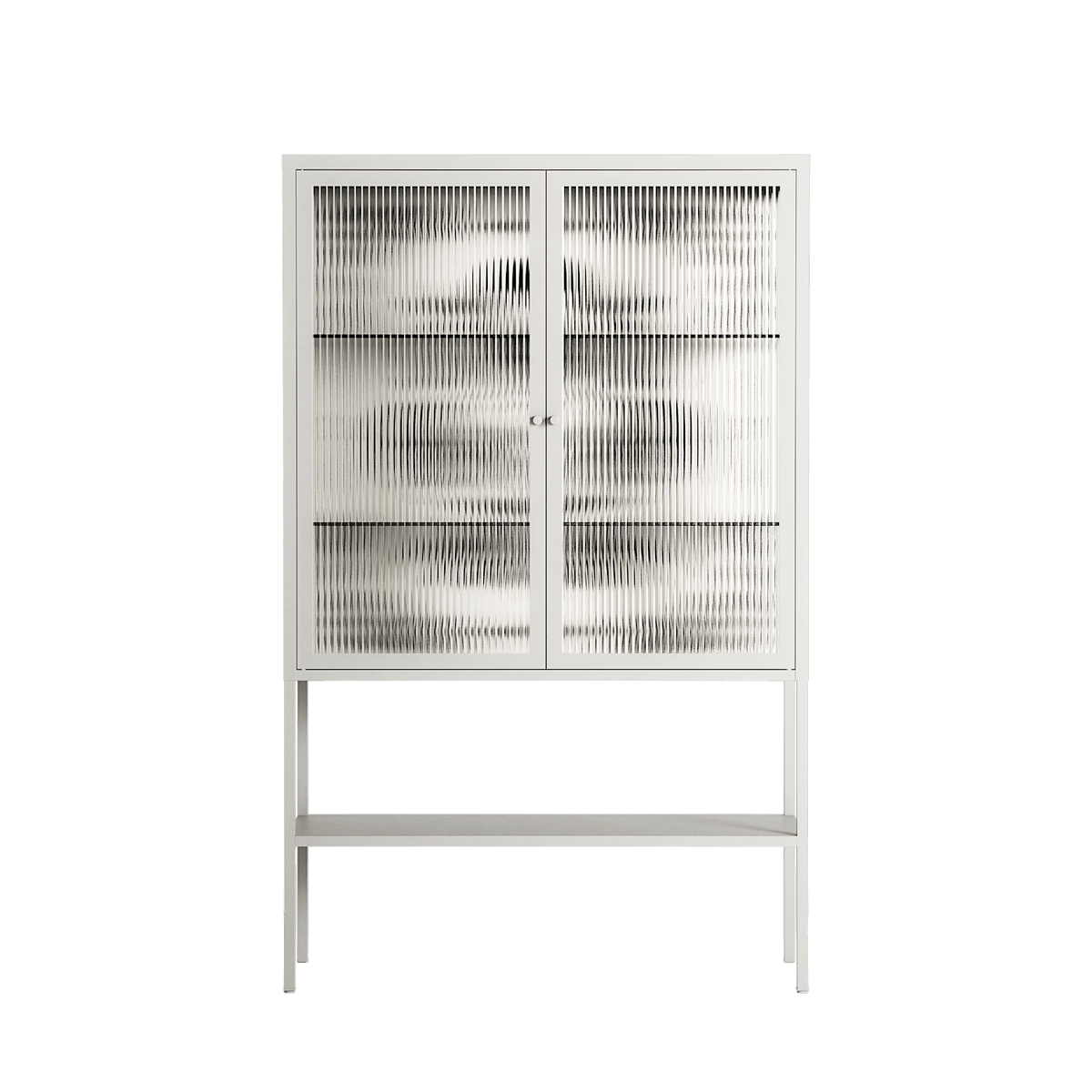 Barbed Bloom - Loft Cabinet - Daphna Sebbane - Chalk - Reeded glass