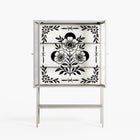 Barbed Bloom - Loft Cabinet - Daphna Sebbane - Chalk - Reeded glass