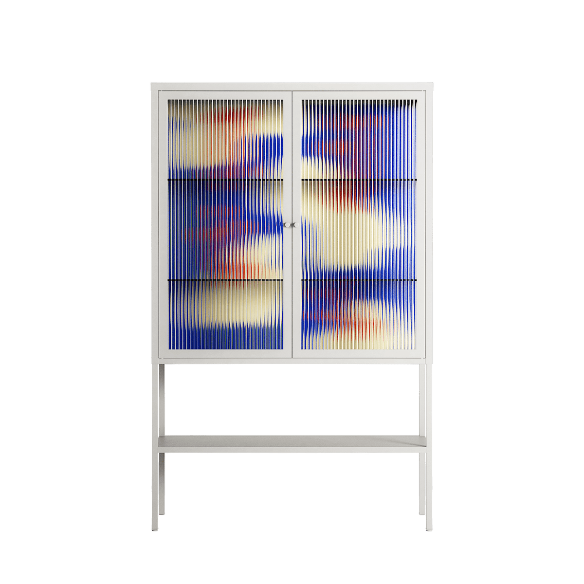 Meadow - Loft Cabinet - Magda March - Chalk - Reeded glass