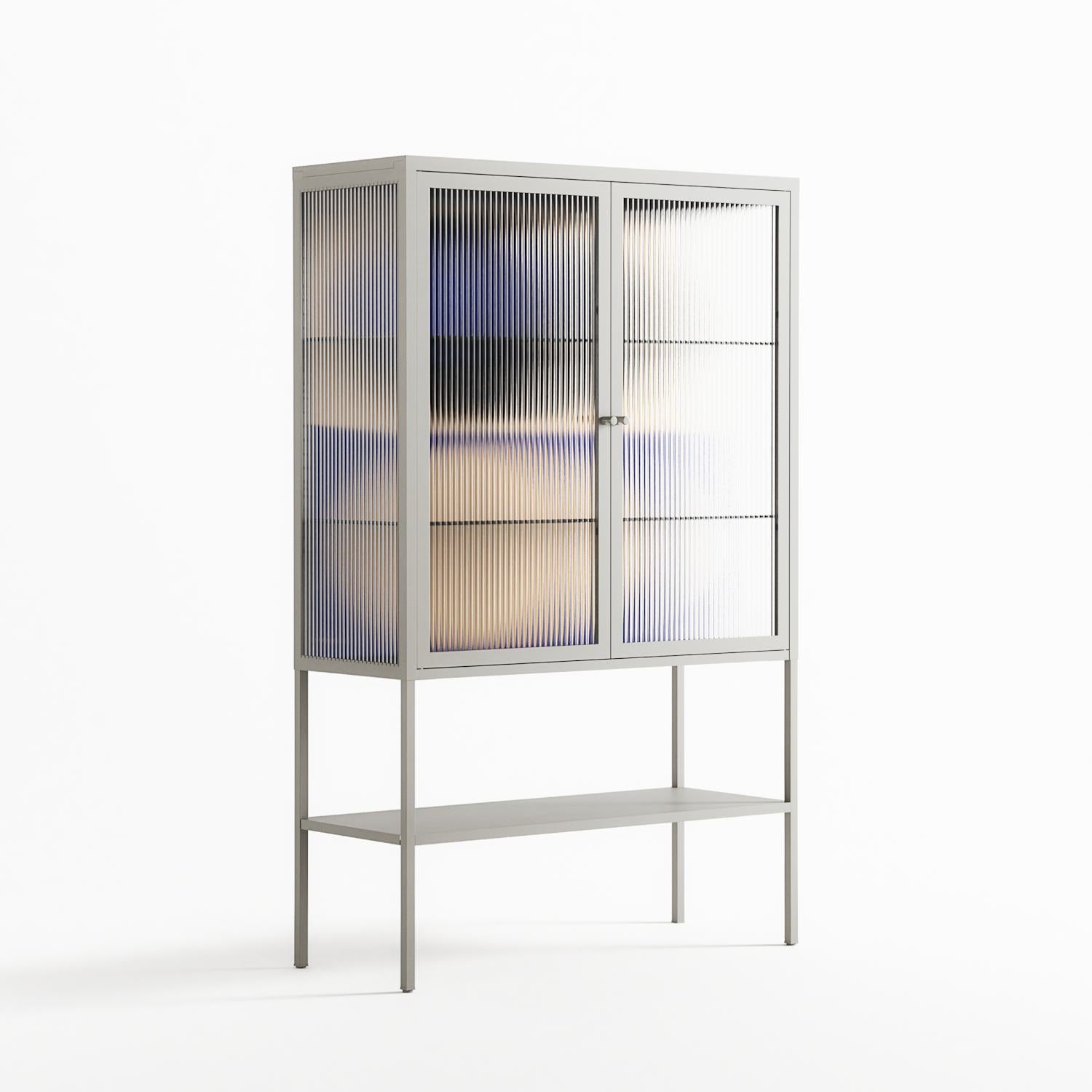 Entrance - Loft Cabinet - Oluwasheyi Adebayo - Chalk - Reeded glass