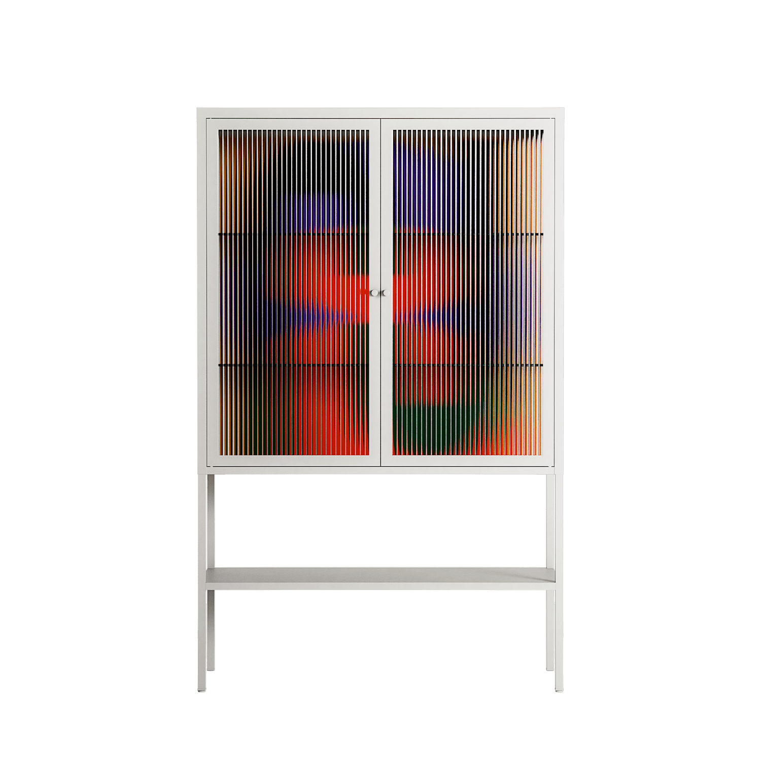 JJ - Loft Cabinet - Oluwasheyi Adebayo - Chalk - Reeded glass