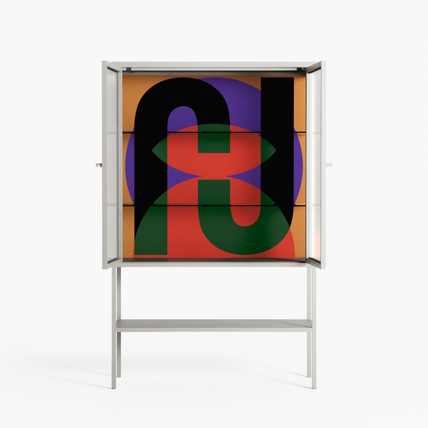 JJ - Loft Cabinet - Oluwasheyi Adebayo - Chalk - Reeded glass