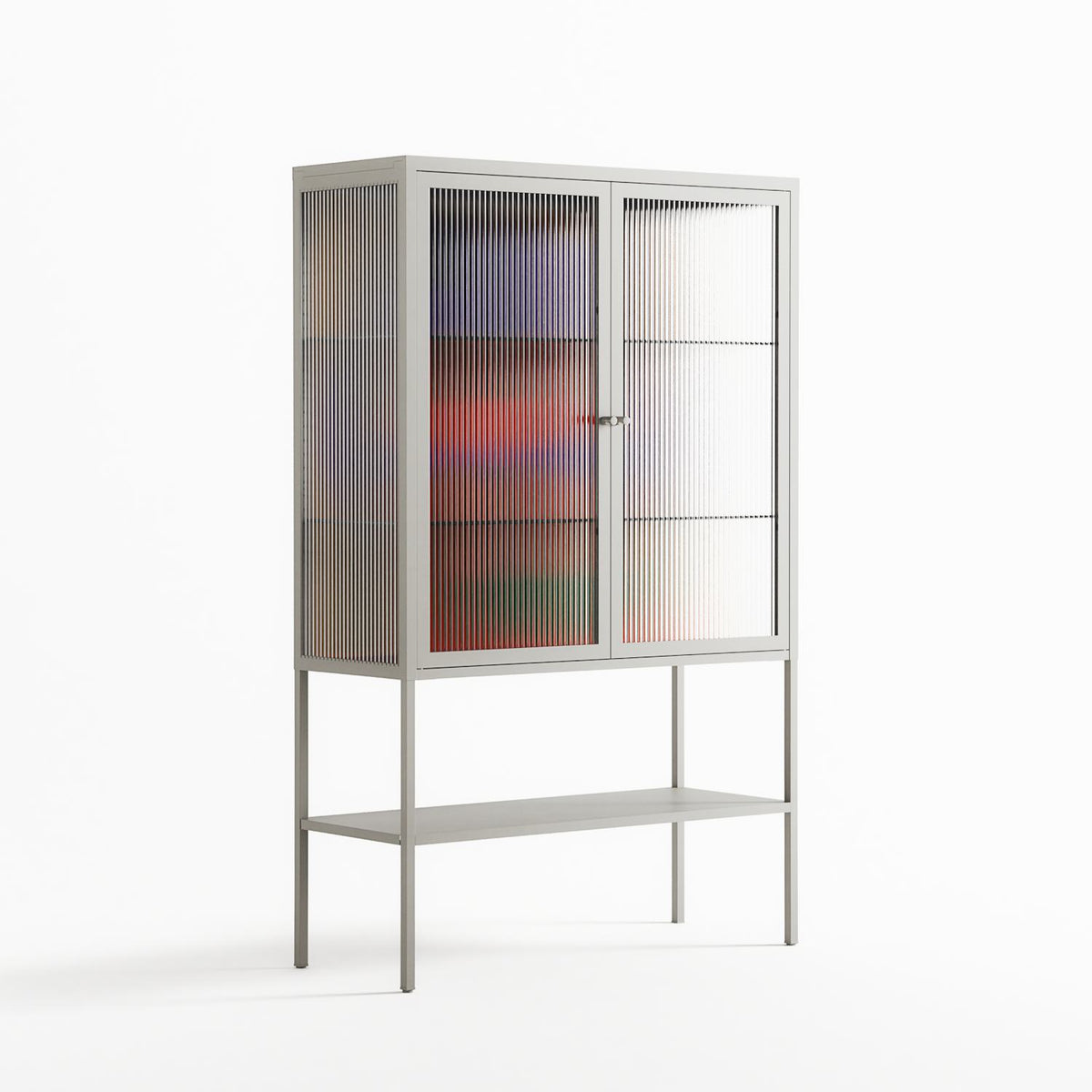 JJ - Loft Cabinet - Oluwasheyi Adebayo - Chalk - Reeded glass