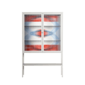 Velvet Dusk - Loft Cabinet - Oluwasheyi Adebayo - Chalk - Reeded glass