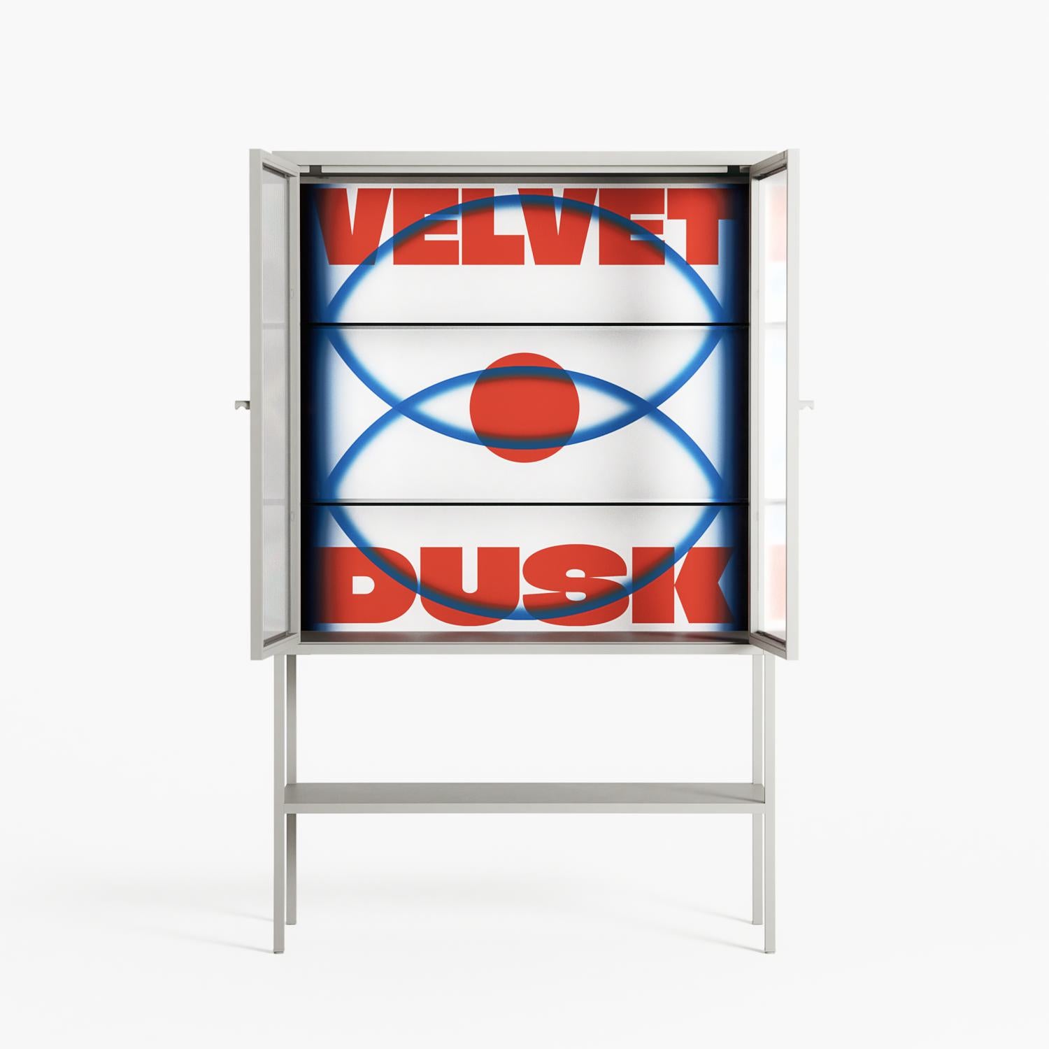 Velvet Dusk - Loft Cabinet - Oluwasheyi Adebayo - Chalk - Reeded glass