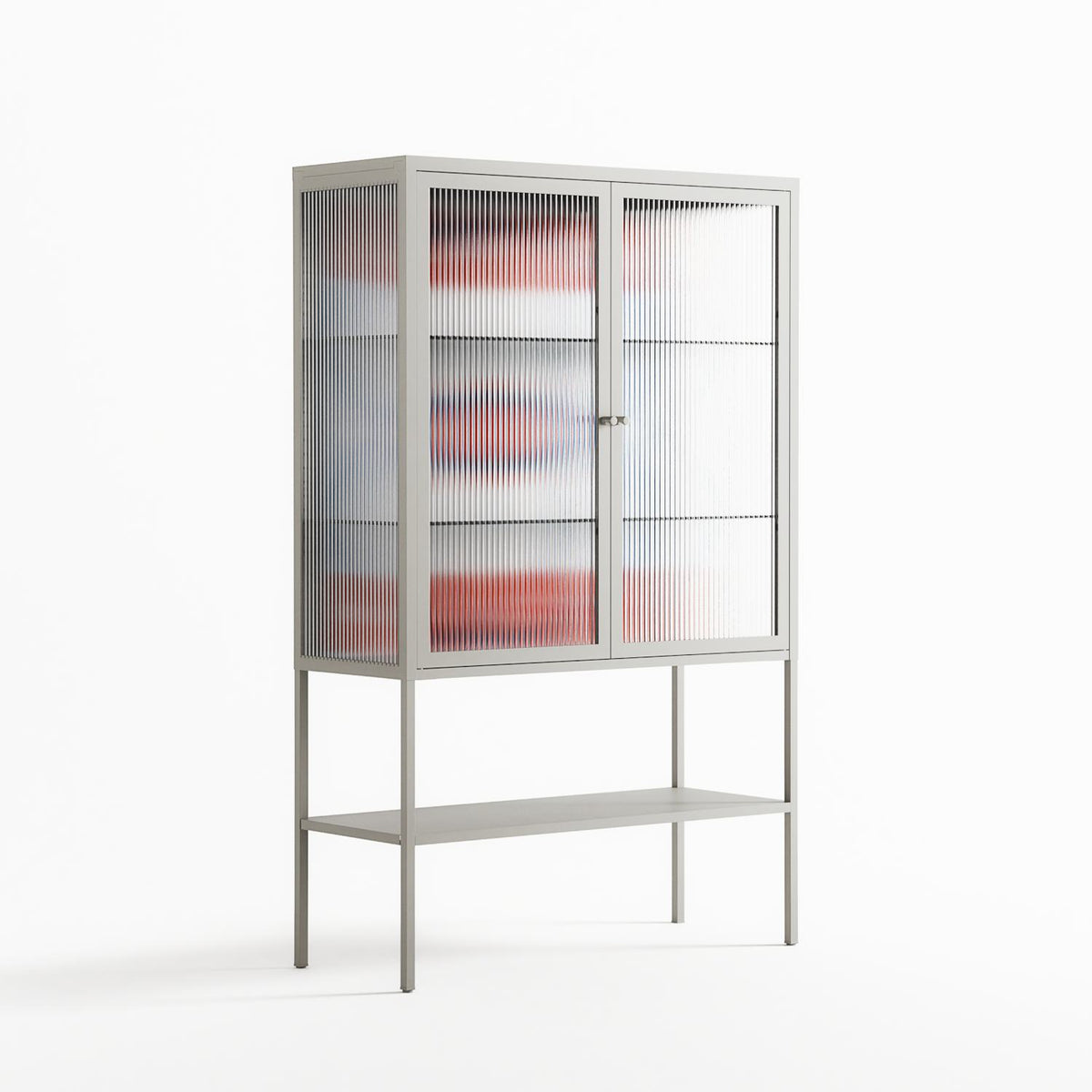 Velvet Dusk - Loft Cabinet - Oluwasheyi Adebayo - Chalk - Reeded glass
