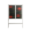 Floral Pipes - Loft Cabinet - Kristin Eriksson - Chalk - Reeded glass