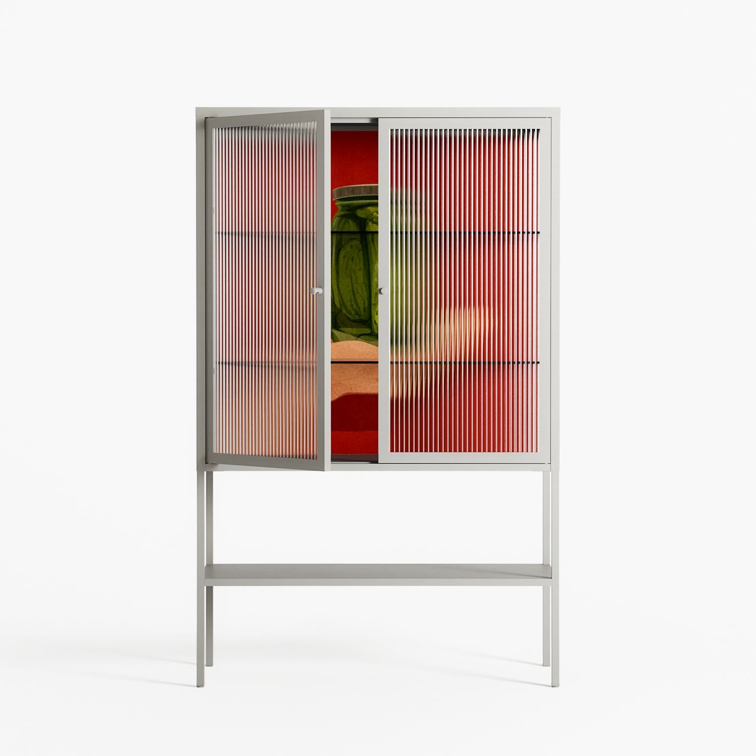 Pickles - Loft Cabinet - Kristin Eriksson - Chalk - Reeded glass