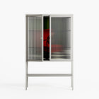 The Man Behind The Curtain - Loft Cabinet - Kristin Eriksson - Chalk - Reeded glass