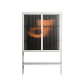 Cat in Chair A - Loft Cabinet - Kristin Eriksson - Chalk - Reeded glass
