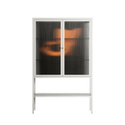 Cat in Chair A - Loft Cabinet - Kristin Eriksson - Chalk - Reeded glass
