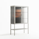 Cat in Chair A - Loft Cabinet - Kristin Eriksson - Chalk - Reeded glass