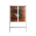 Cat in Chair B - Loft Cabinet - Kristin Eriksson - Chalk - Reeded glass